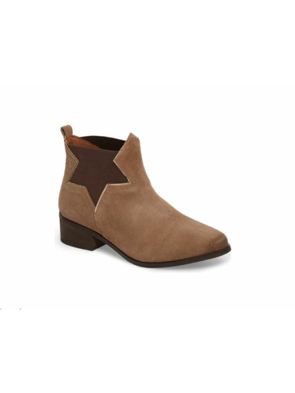 KLUB NICO ZELHA Booties Taupe Suede Leather Star Chelsea Ankle SZ 7 NEW $230